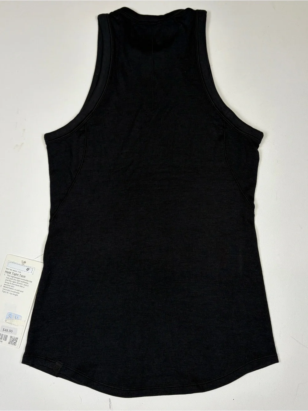 Lululemon Hold Tight Tank Black Ribbed Modal Tank Top NWT Size 6